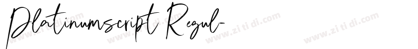 Platinumscript Regul字体转换 Platinumscript Regul字体转换